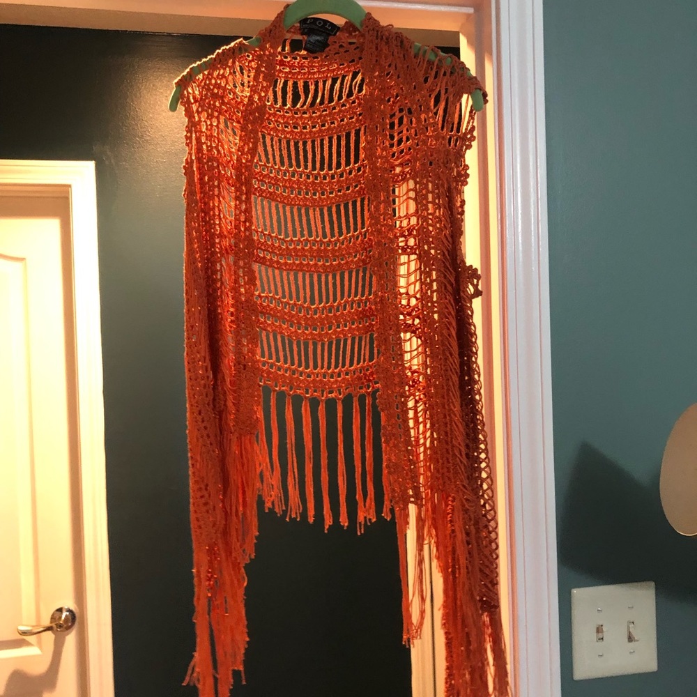 Crocheted, Fringe vest